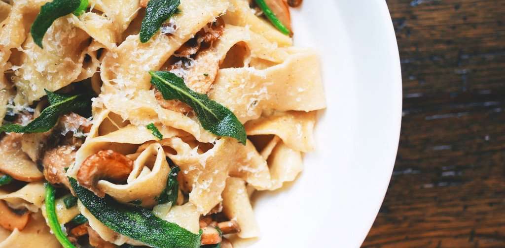 image for Pappardelle with Mushrooms and Sage