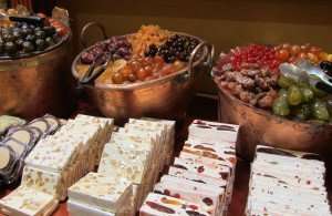 Tasty Christmas desserts during a culinary tour of France.