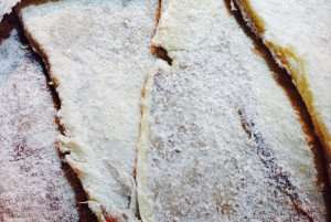 Salt cod before being soaked and used in our Spain cooking classes.