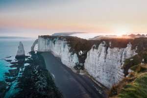 The coast of Normandy visited on a cooking vacation in France.