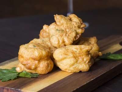 Delicious salt cod fritters made during our cooking classes in Spain.