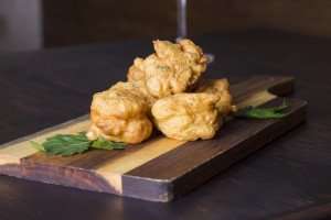 Delicious salt cod fritters made during our Spain cooking vacations.