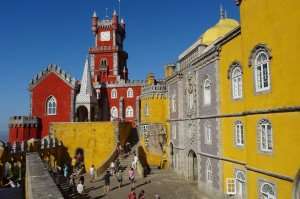 Visiting Pena Castle in Sintra during a culinary vacation in Portugal with The International Kitchen.