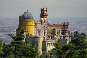 Pena Castle in Sintra during a culinary vacation in Portugal with The International Kitchen.