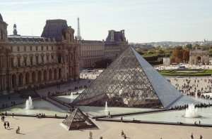 The great pyramid of the Louvre, designed by I.M. Pei.