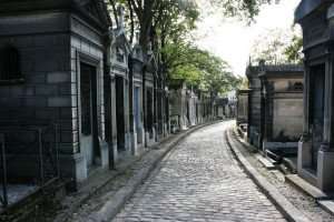 The cemetery of Pere Lachaise, visited after a cooking class in Paris with The International Kitchen.