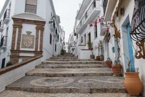 The charming village of Frigiliana in Spain, visited on a food and wellness tour with The International Kitchen.