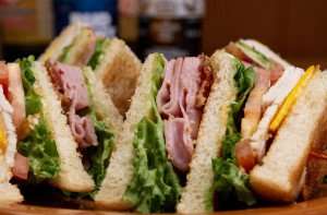 A classic club sandwich.