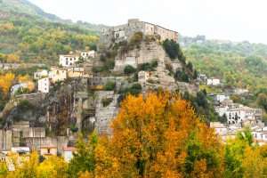 Panoramic view of Cerro al Volturno Village,Molise,Italy.