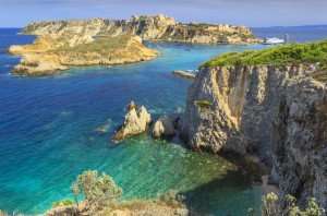 Seascape of the Tremiti islands along the eastern coast of Italy.