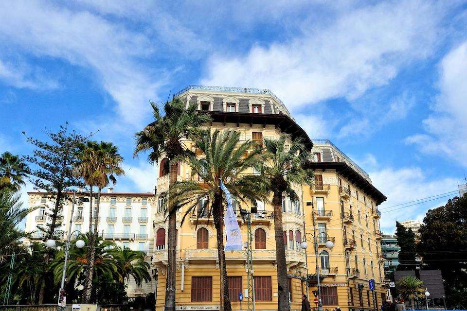 Image for Exterior of the the Hotel Lolli Palace in Sanremo, Italy.