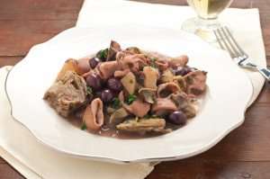 A traditional squid dish in Sanremo, Liguria.