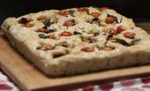 Delicious focaccia from Liguria on an Italian Riviera cooking vacation.