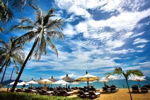 Enjoying a day at the beach during a culinary vacation in Mexico.