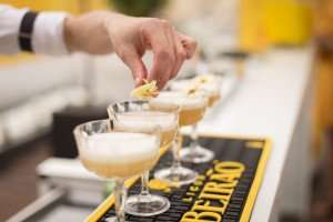 Making cocktails in Portugal with Beirao liqueur.