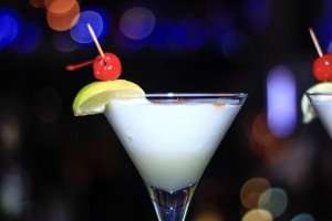 A creamy dessert cocktail enjoyed during a cooking vacation with TIK.