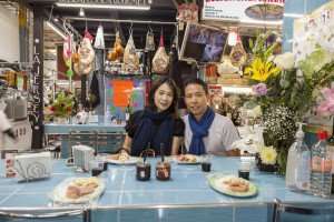 Enjoying Mexican cheeses during a Mexico City food tour.