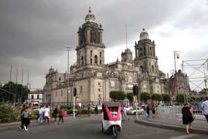 A view of the Cathedral in Mexico City.