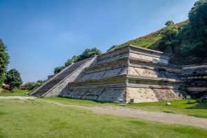 The great pyramid Tlachihualtepetl in Cholula, Mexico.