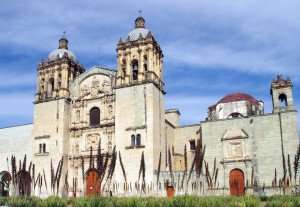 Visiting the cathedral in Oaxaca on a Mexico culinary vacation with The International Kitchen.