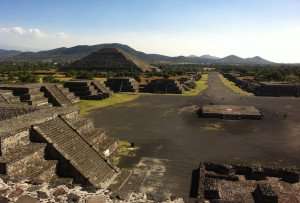 Visiting the Aztec ruins of Teotihuacan during a Mexico City culinary vacation.