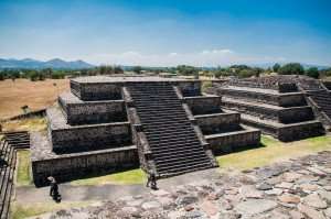Visiting the Aztec pyramids of Teotihuacan during a Mexico City culinary vacation.