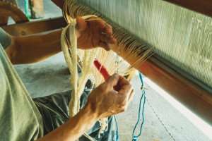 Wool weaven rug in Teotitlan del Valle, Oaxaca, on a tour with The International Kitchen.