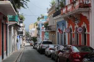 Enjoying the colorful center of San Juan, Puerto Rico.