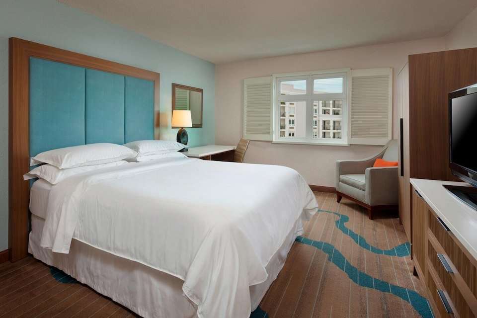 Image for King bedroom at the Sheraton Hotel in Old San Juan, Puerto Rico.