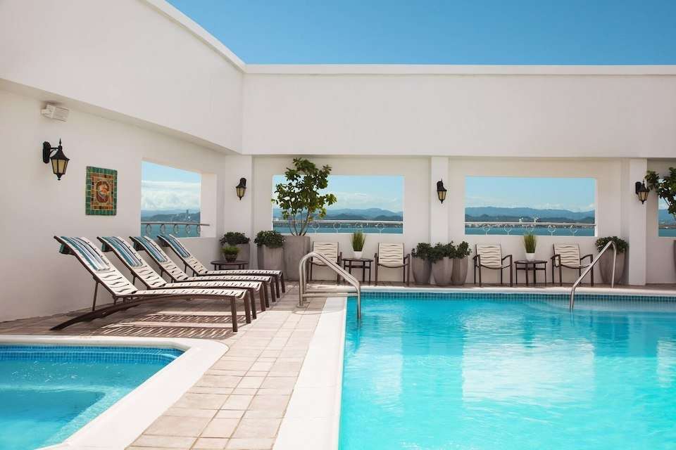 Image for Rooftop pool of the Sheraton Hotel in Old San Juan, Puerto Rico.