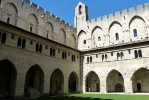  View of the Palais des Papes in Avignon.