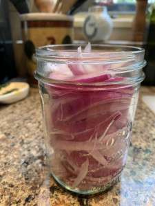 Pickling onions is an easy process.