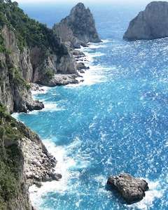 Visiting Capri on a southern Italy cooking vacation.