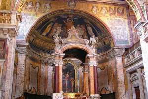 Some of the mosaics in the Basilica of Santa Maria Maggiore in Rome.