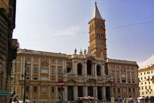 The front of Santa Maria Maggiore in Rome.