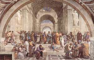 The School of Athens fresco by Raphael.