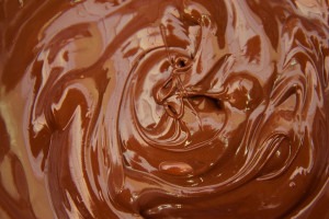Melted chocolate.