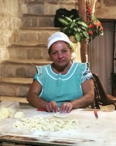 Making pasta in the old town center of Bari.