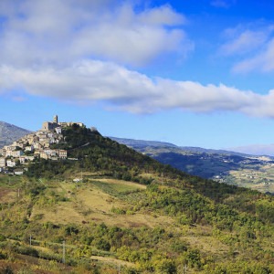 A view of the town of Carunchio, home for our cooking vacations in Abruzzo.