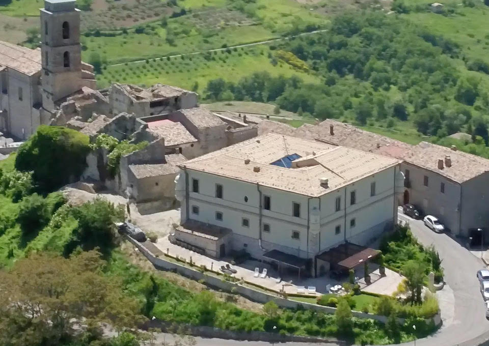 Image for A view of the palazzo and the town in Abruzzo.