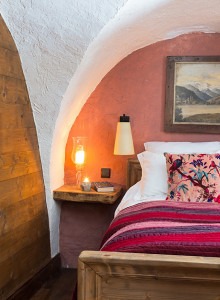 A bedroom at the chalet.