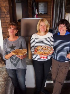 Showing off some homemade tarts.