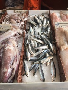 Fish for sale at the fish market in Saint-Tropez.