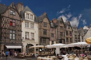 Place Plumereau in the old town of Tours France.