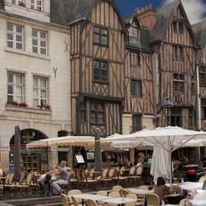 Place Plumereau in the old town of Tours France.