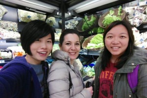 Fun shopping for produce with your hostess Francesca.