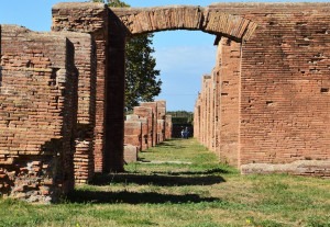 Visiting Ostia Antica during a Rome culinary tour.