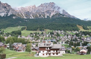 The town of Cortina d'Ampezzo in Italy.
