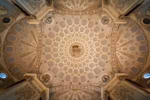 A decorative ceiling from the Palazzo Borromeo.