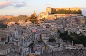 A view of the city of Ragusa in Sicily.